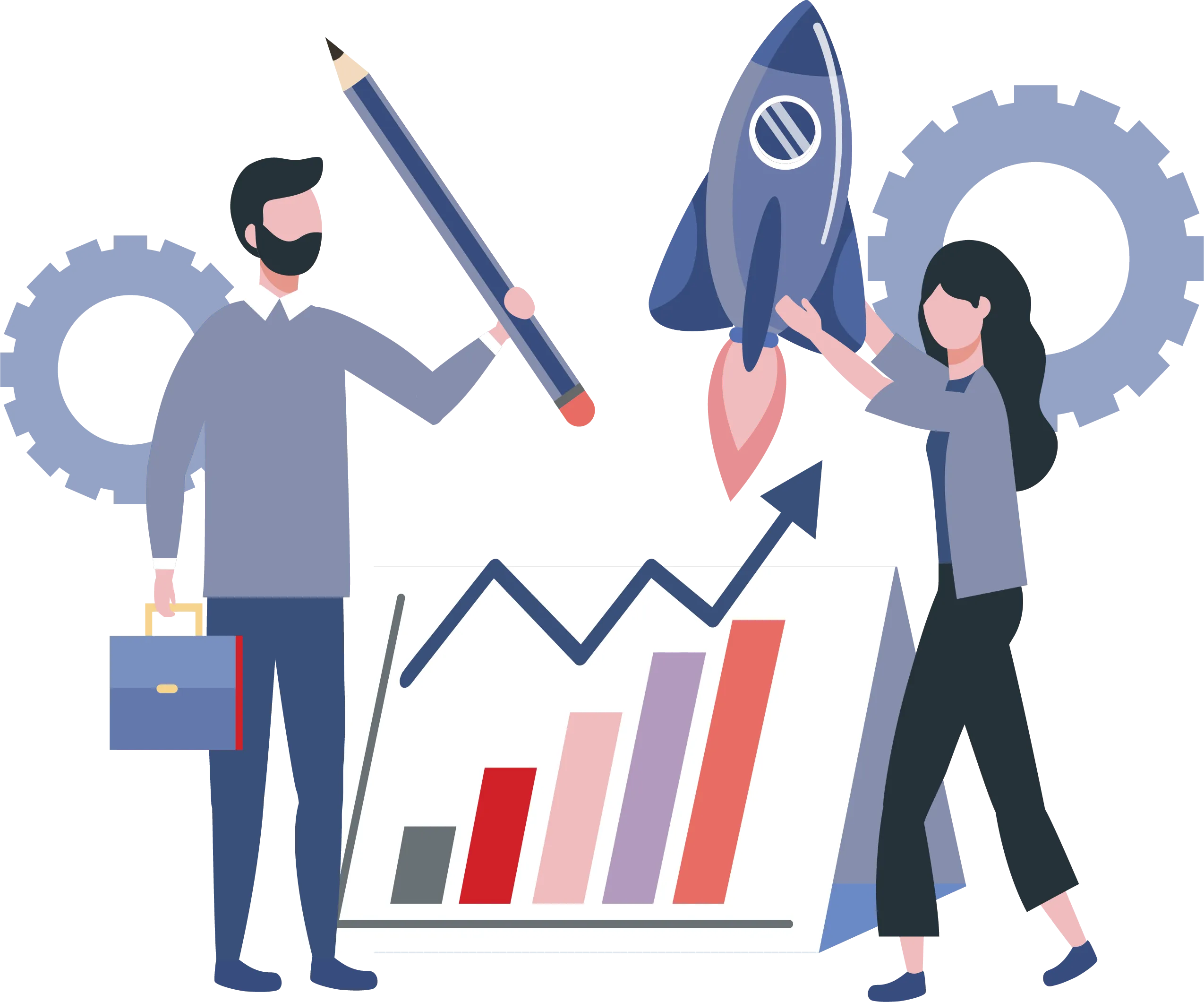 Healthcare website development and digital medical platform illustration